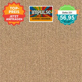 Girloon Delta 231 – robuster Schlingen-Teppichboden in 400 cm Breite